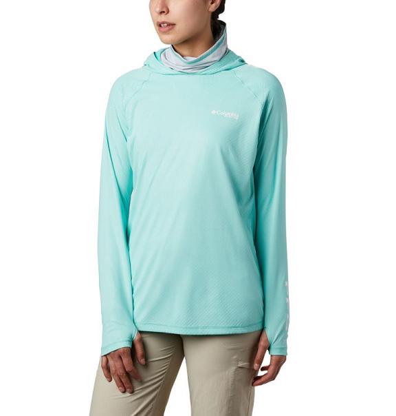 Columbia PFG Tidal Hoodies Blue Grey For Women's NZ23671 New Zealand